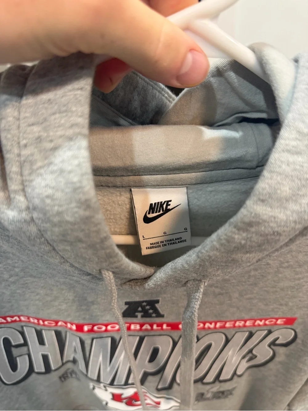 Nike Gray Chiefs Champions Pullover Hoodie